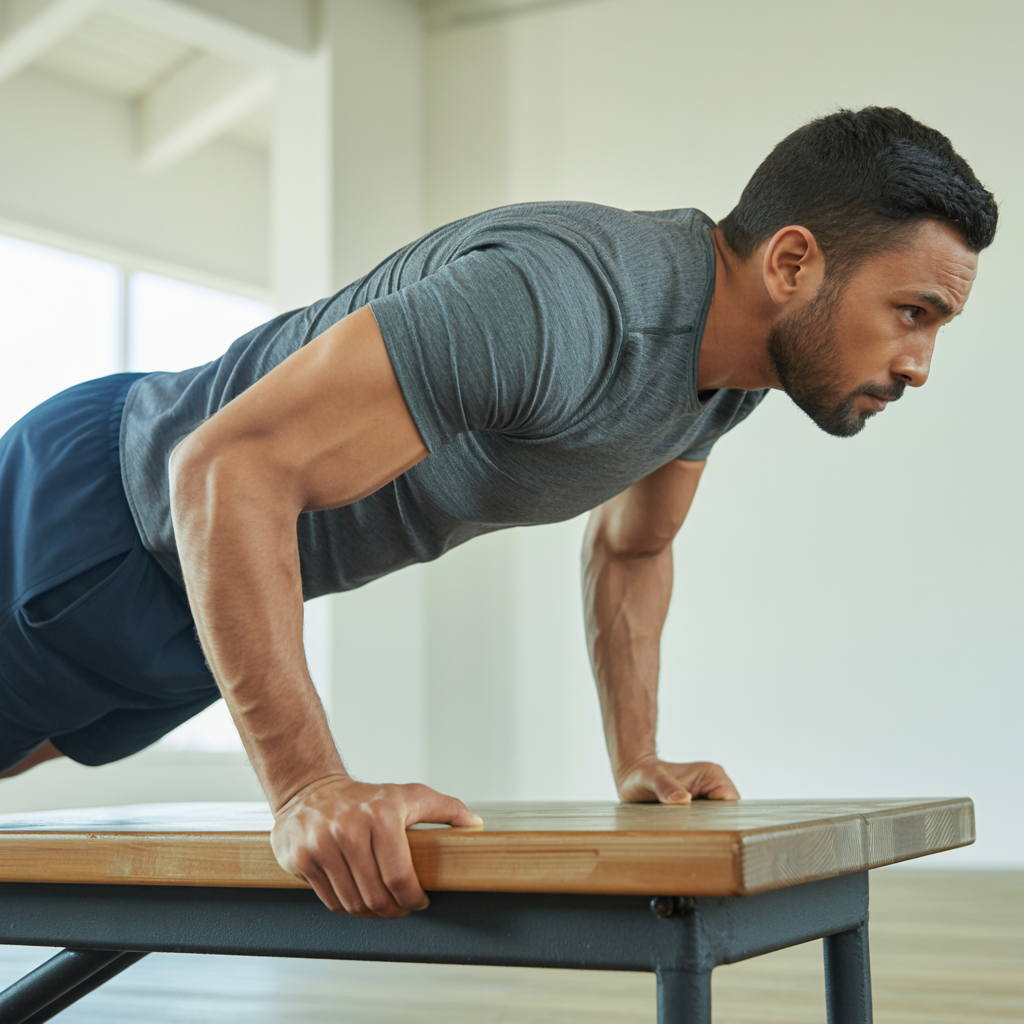 Knee Push-Up demonstration